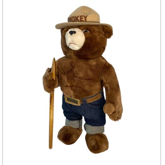 Vintage J.J. WIND INC. Limited Edition Smokey The Bear Large Stuffed Plush - Picture 5 of 17